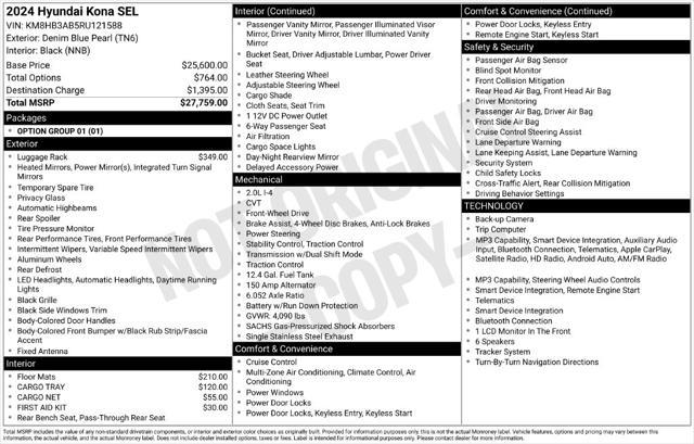 2024 Hyundai Kona - $21,600