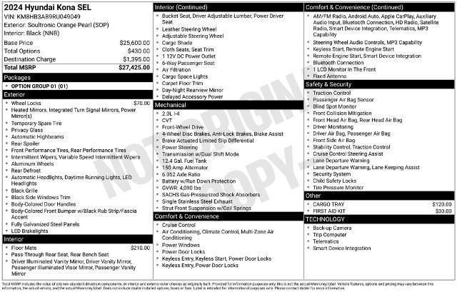 2024 Hyundai Kona - $18,500