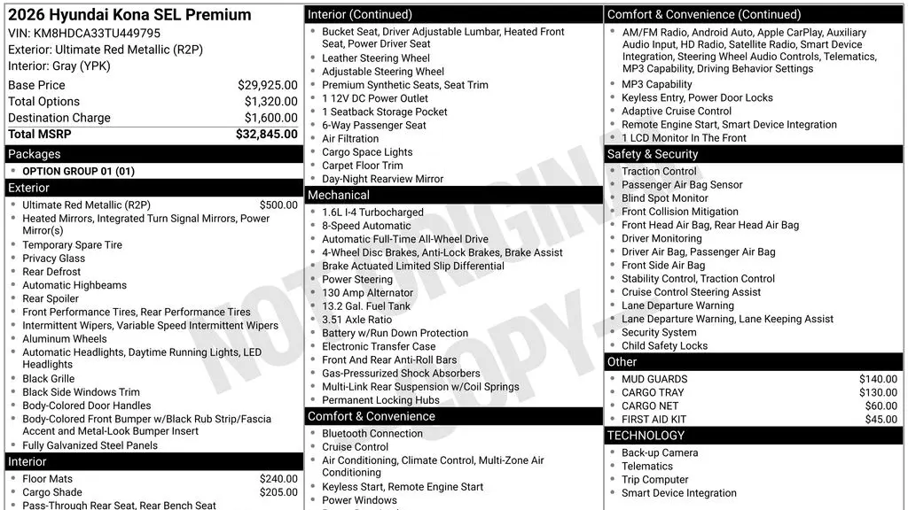 2026 Hyundai KONA SEL Premium