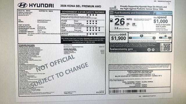 2026 Hyundai KONA SEL Premium