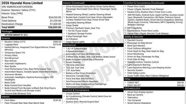 2026 Hyundai KONA Limited
