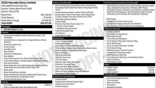 2026 Hyundai KONA Limited