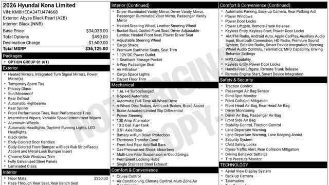 2026 Hyundai KONA Limited
