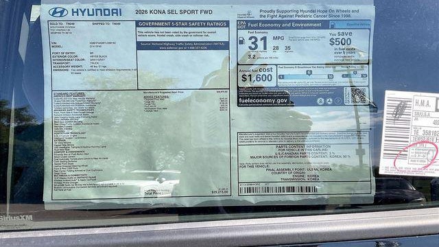 2026 Hyundai KONA SEL Sport