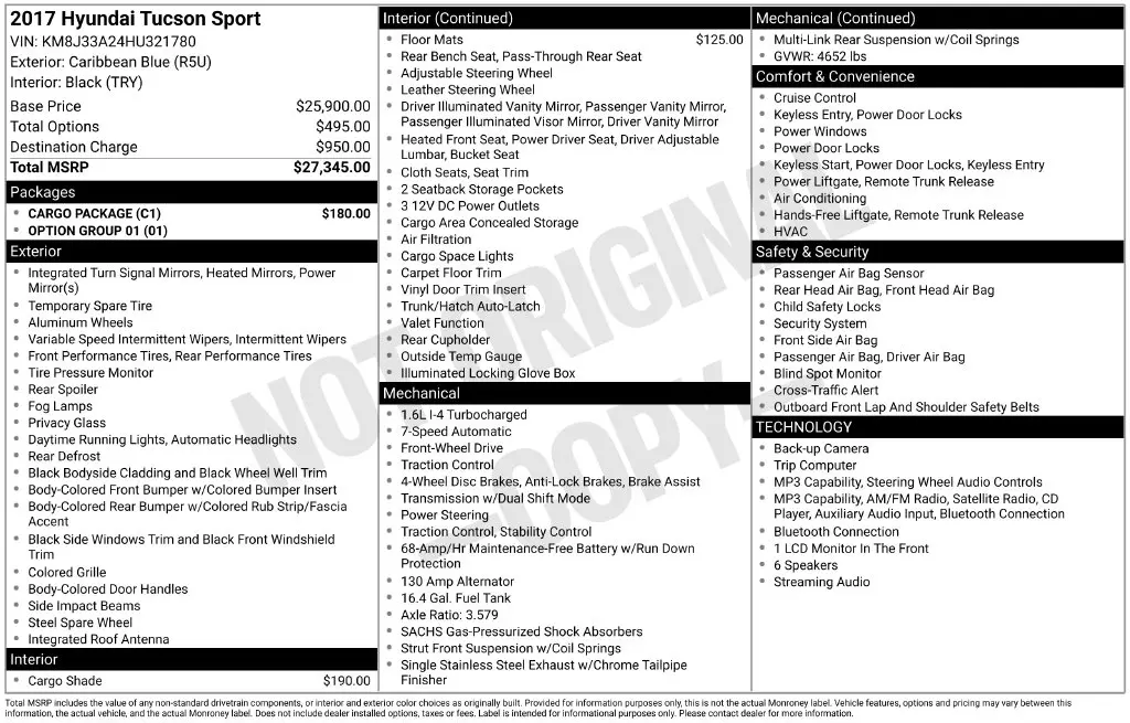 2017 Hyundai TUCSON Sport — photo 1 of 1