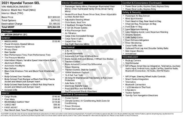 2021 Hyundai Tucson - $14,736