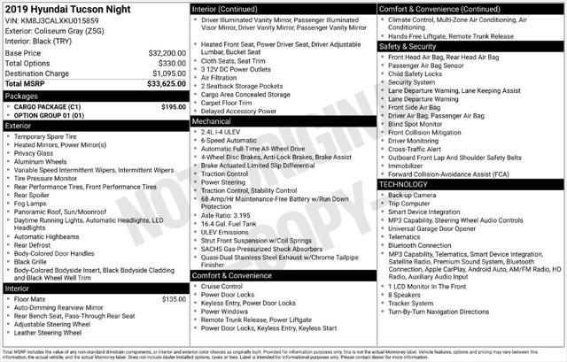 2019 Hyundai TUCSON Night — photo 1 of 1