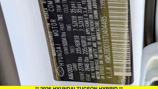 2026 Hyundai TUCSON Hybrid SEL