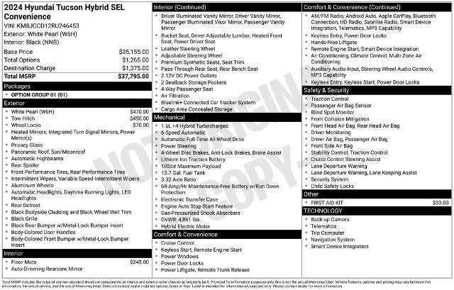 2024 Hyundai Tucson - $32,495