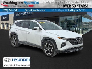 2023 Hyundai TUCSON Hybrid with Serenity White Pearl Exterior