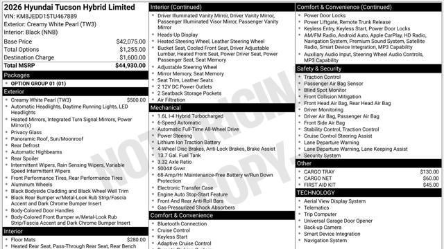 2026 Hyundai TUCSON Hybrid Limited