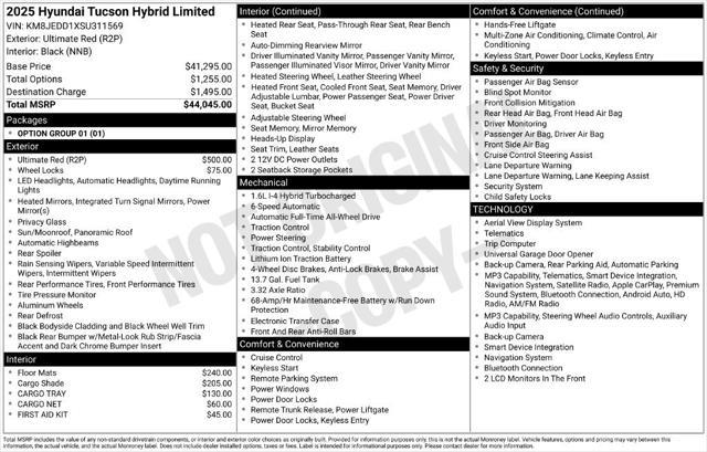 2025 Hyundai TUCSON Hybrid Limited — photo 1 of 1