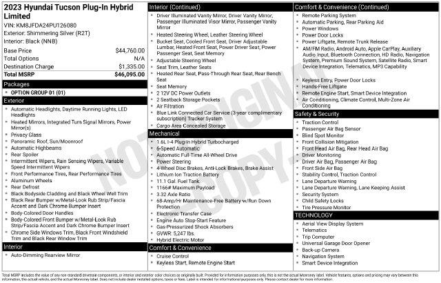 2023 Hyundai Tucson - $25,650