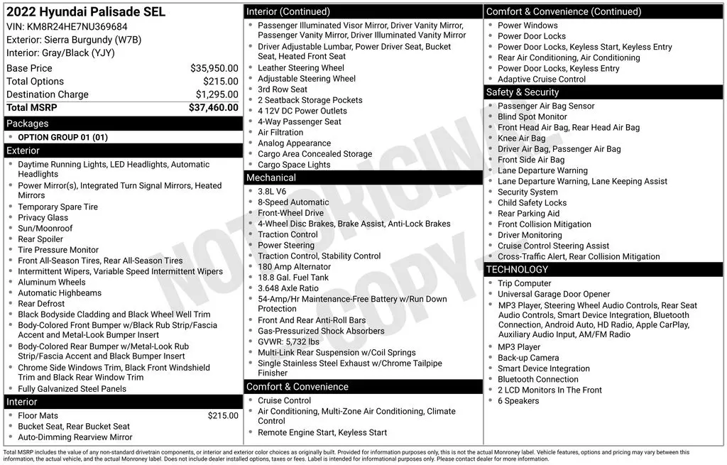 2022 Hyundai PALISADE SEL — photo 1 of 2