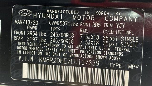 2020 Hyundai PALISADE SEL