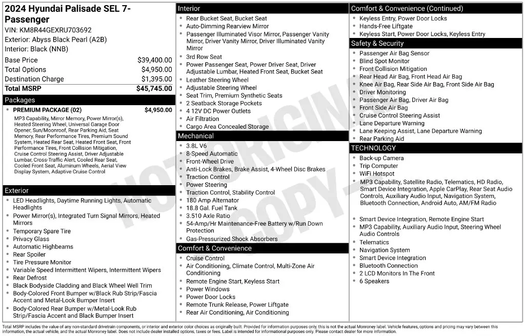 2024 Hyundai Palisade - $27,738