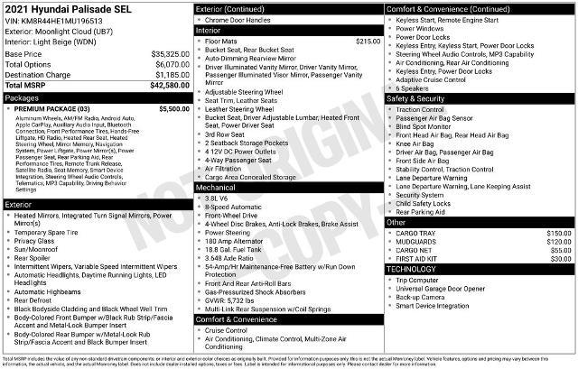 2021 Hyundai PALISADE SEL — photo 1 of 24