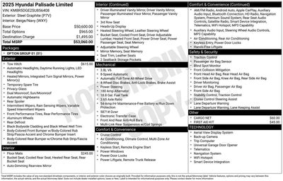 Photo of a 2025 Hyundai Palisade AWD Limited 4DR SUV for sale