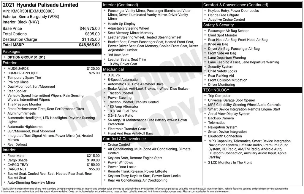 2021 Hyundai Palisade - $22,438