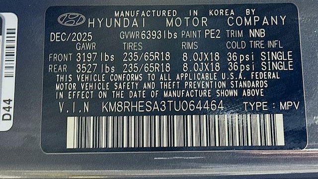 2026 Hyundai PALISADE Hybrid SEL Premium