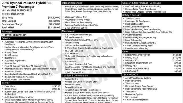 2026 Hyundai PALISADE Hybrid SEL