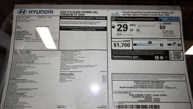 2026 Hyundai PALISADE Hybrid SEL