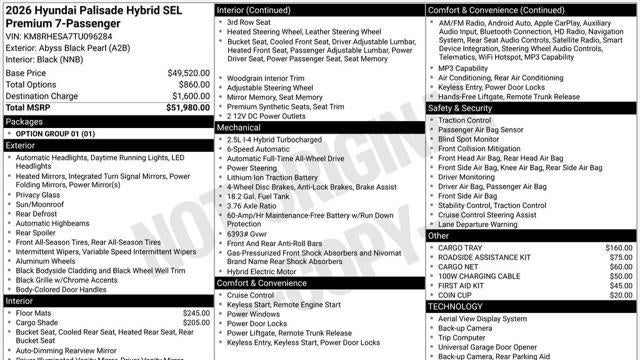 2026 Hyundai PALISADE Hybrid SEL