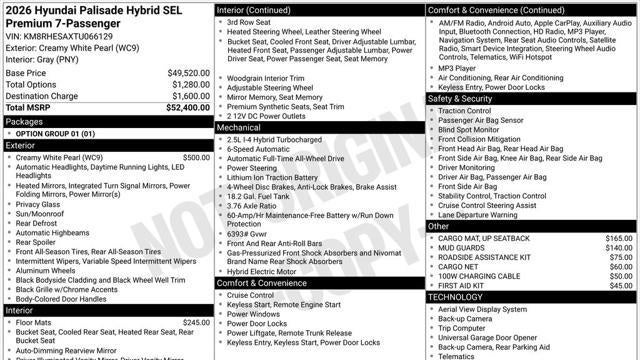 2026 Hyundai PALISADE Hybrid SEL