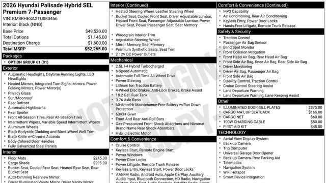 2026 Hyundai PALISADE Hybrid SEL
