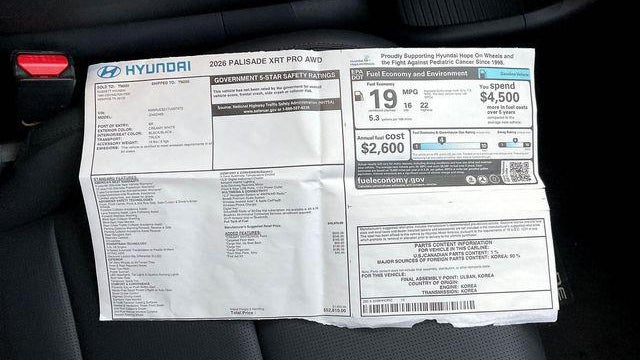 2026 Hyundai PALISADE XRT Pro