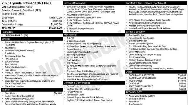 2026 Hyundai PALISADE XRT Pro