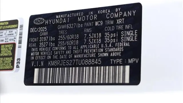 2026 Hyundai PALISADE XRT Pro