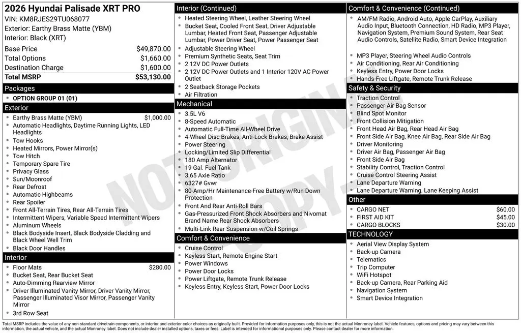 2026 Hyundai Palisade - $43,000