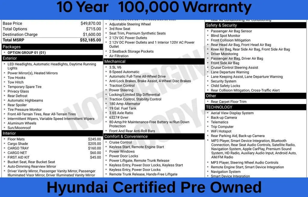 2026 Hyundai Palisade - $44,800