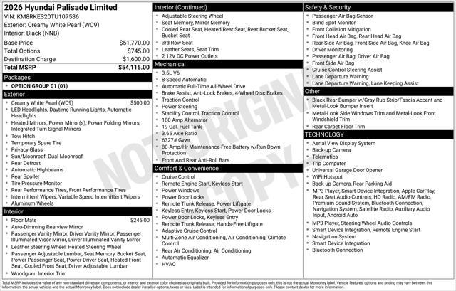 2026 Hyundai Palisade - $42,950