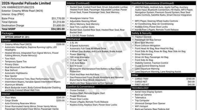 2026 Hyundai PALISADE Limited