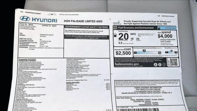 2026 Hyundai PALISADE Limited