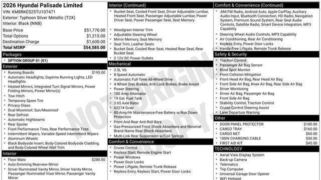 2026 Hyundai PALISADE Limited