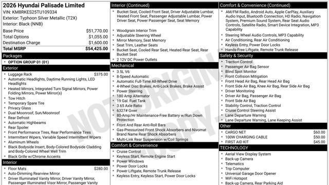 2026 Hyundai PALISADE Limited