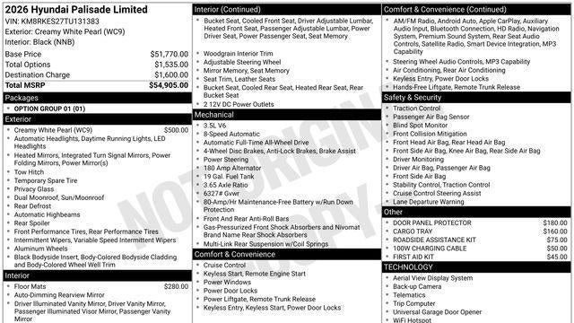 2026 Hyundai PALISADE Limited
