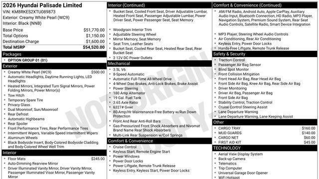 2026 Hyundai PALISADE Limited