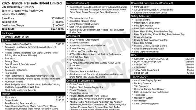 2026 Hyundai PALISADE Hybrid Limited