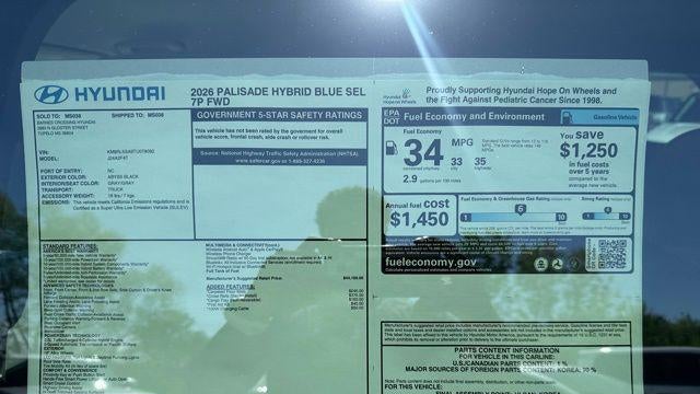 2026 Hyundai PALISADE Hybrid SEL