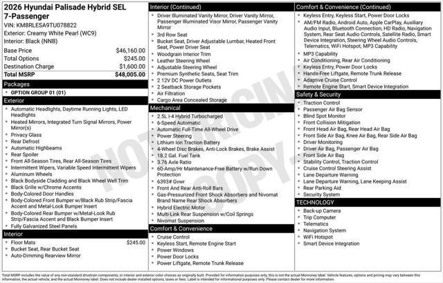 2026 Hyundai Palisade - $40,200