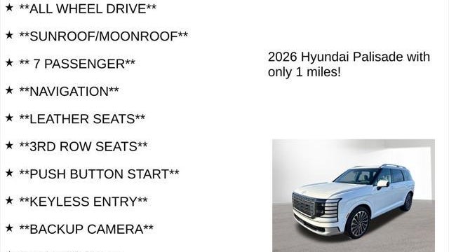 2026 Hyundai PALISADE Calligraphy