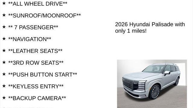 2026 Hyundai PALISADE Calligraphy