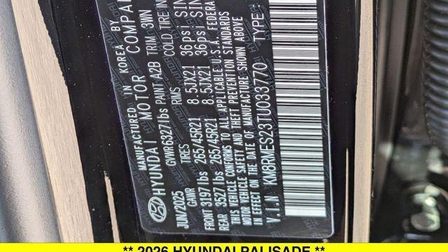 2026 Hyundai PALISADE Calligraphy