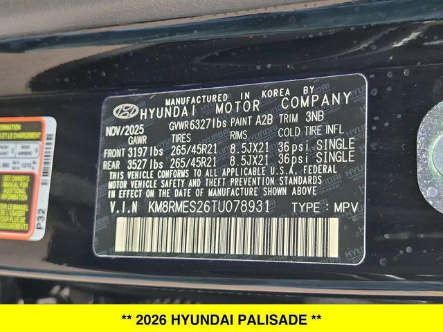 2026 Hyundai Palisade - $58,875