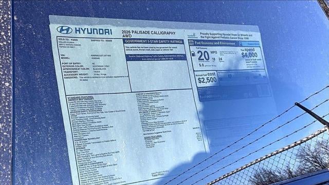 2026 Hyundai PALISADE Calligraphy