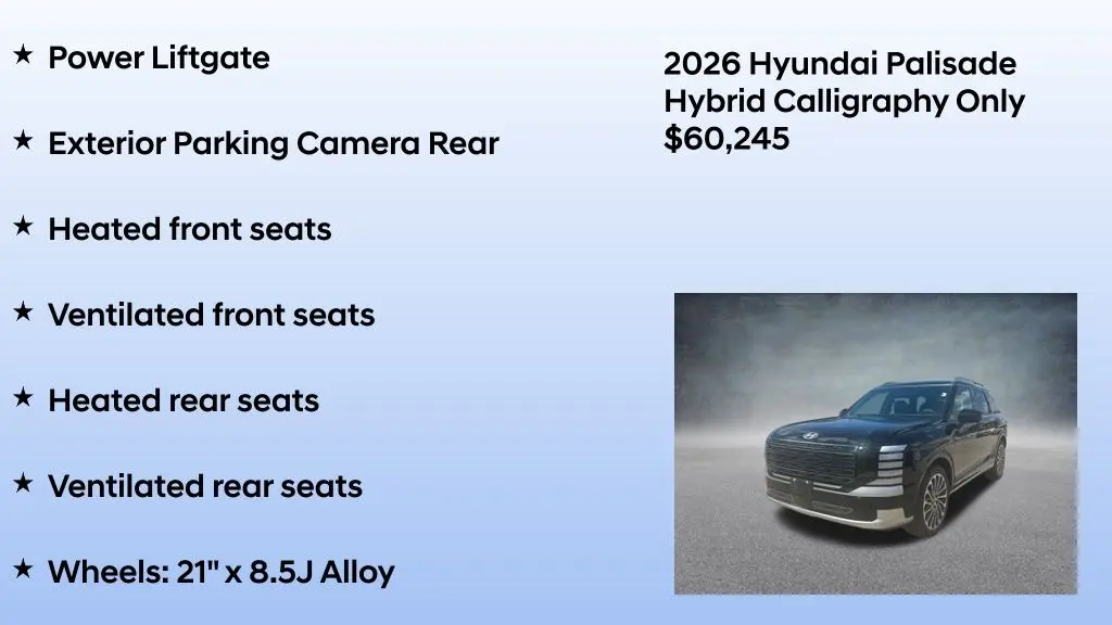 2026 Hyundai PALISADE Hybrid Calligraphy